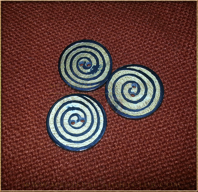 Pagan energy symbol hand made horn button